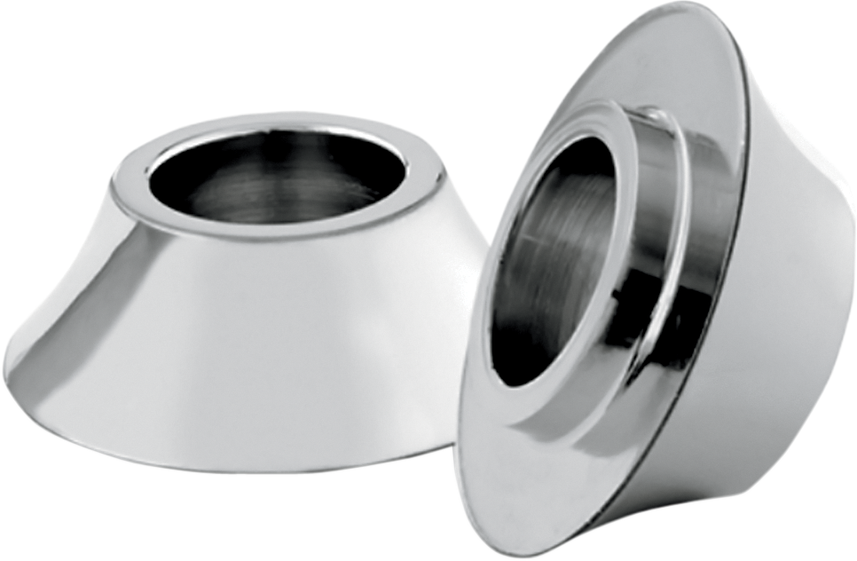 Tapered Axle Spacer - Front - Chrome - No ABS - 00-07 FLH