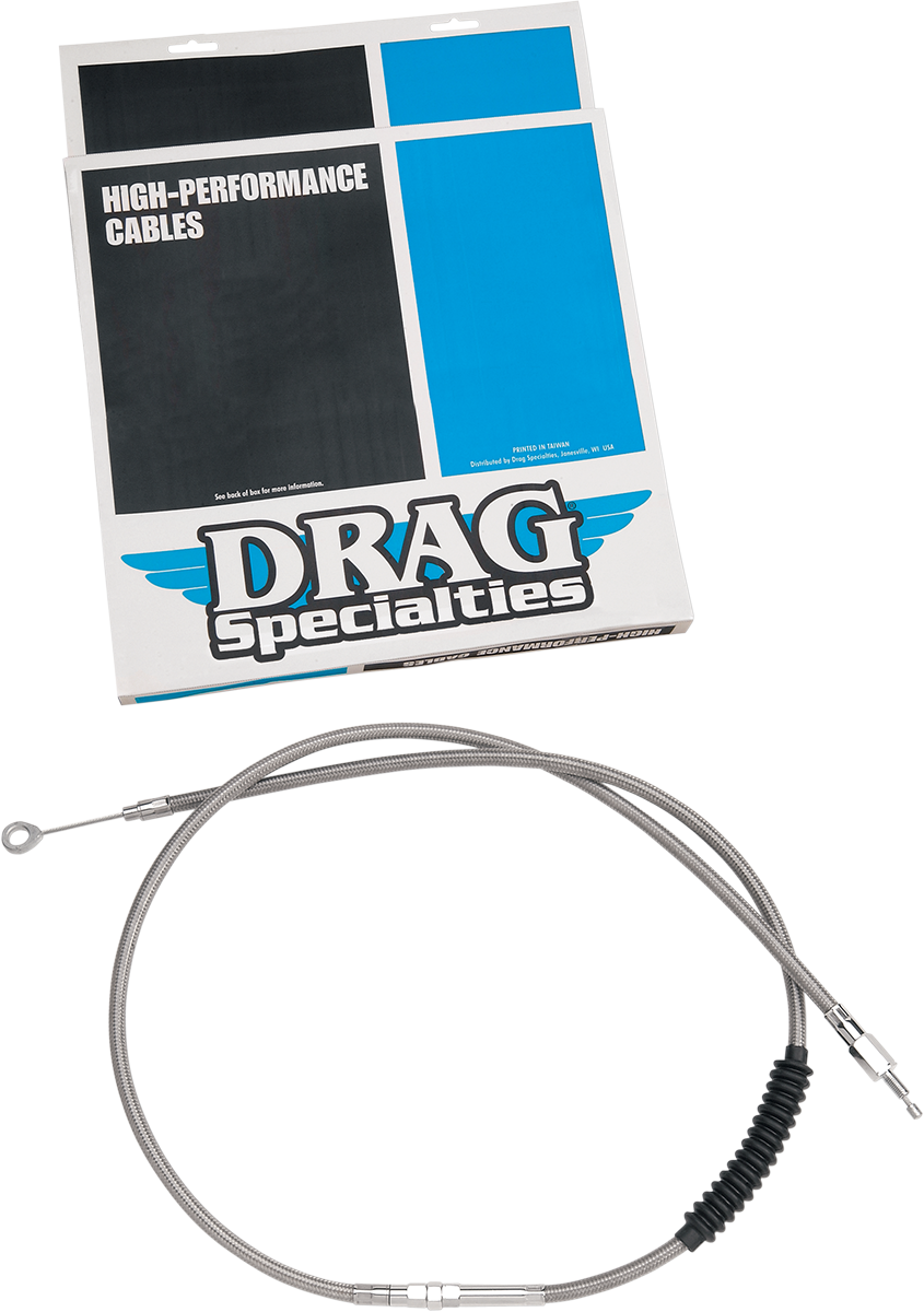 Drag Specialties High-Efficiency Braided Stainless Steel Clutch Cable - 57-11/16"