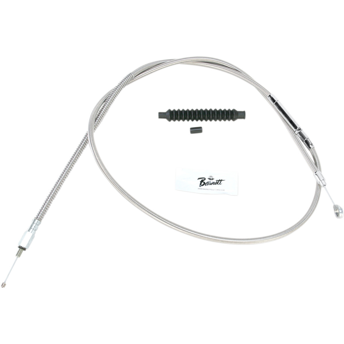 Barnett #10230100358 - High-Efficiency Stainless Steel Clutch Cable for Harley-Davidson - +8" - '07 Touring