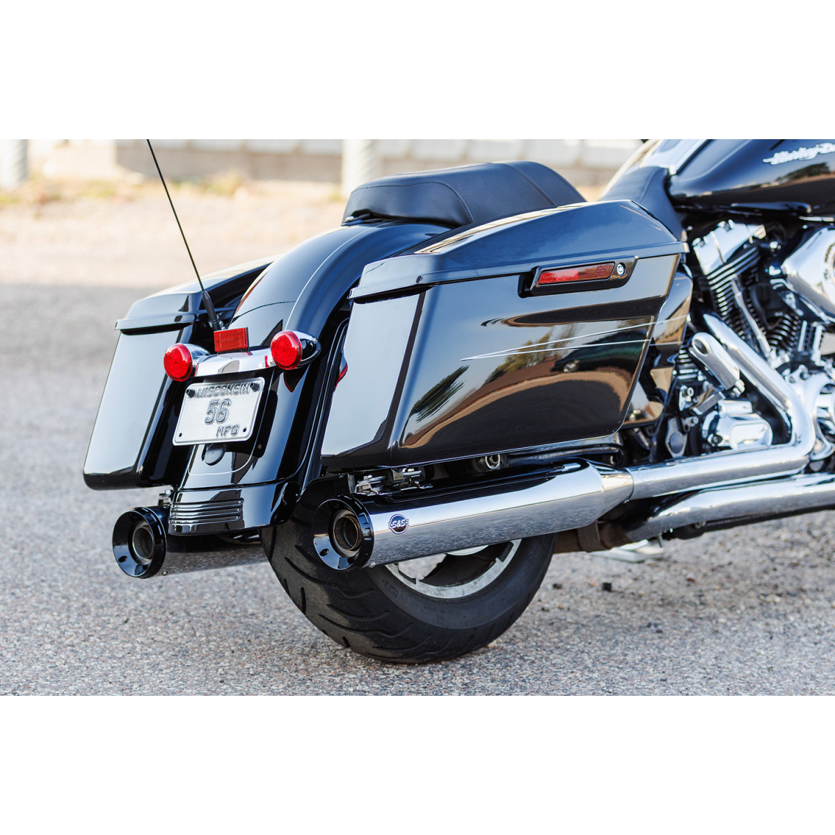 S&S Cycle #550-1079 - 4-1/2" GNX Slip-On Mufflers - Chrome