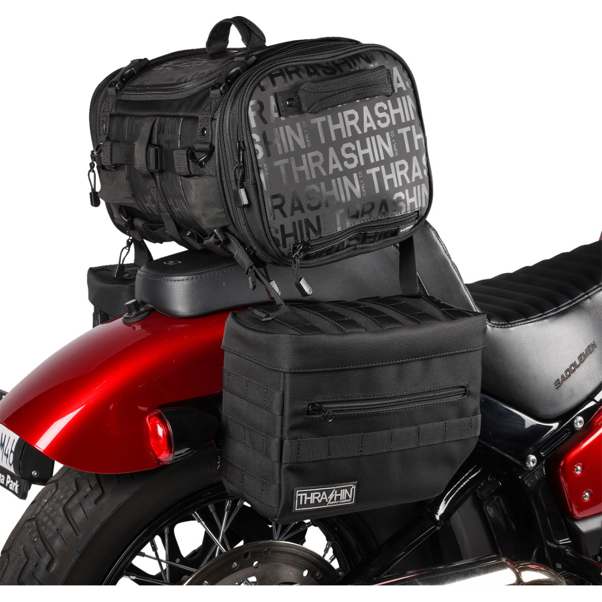 Thrashin Supply CO. #TSB-0006 - Essential Saddlebags - Black