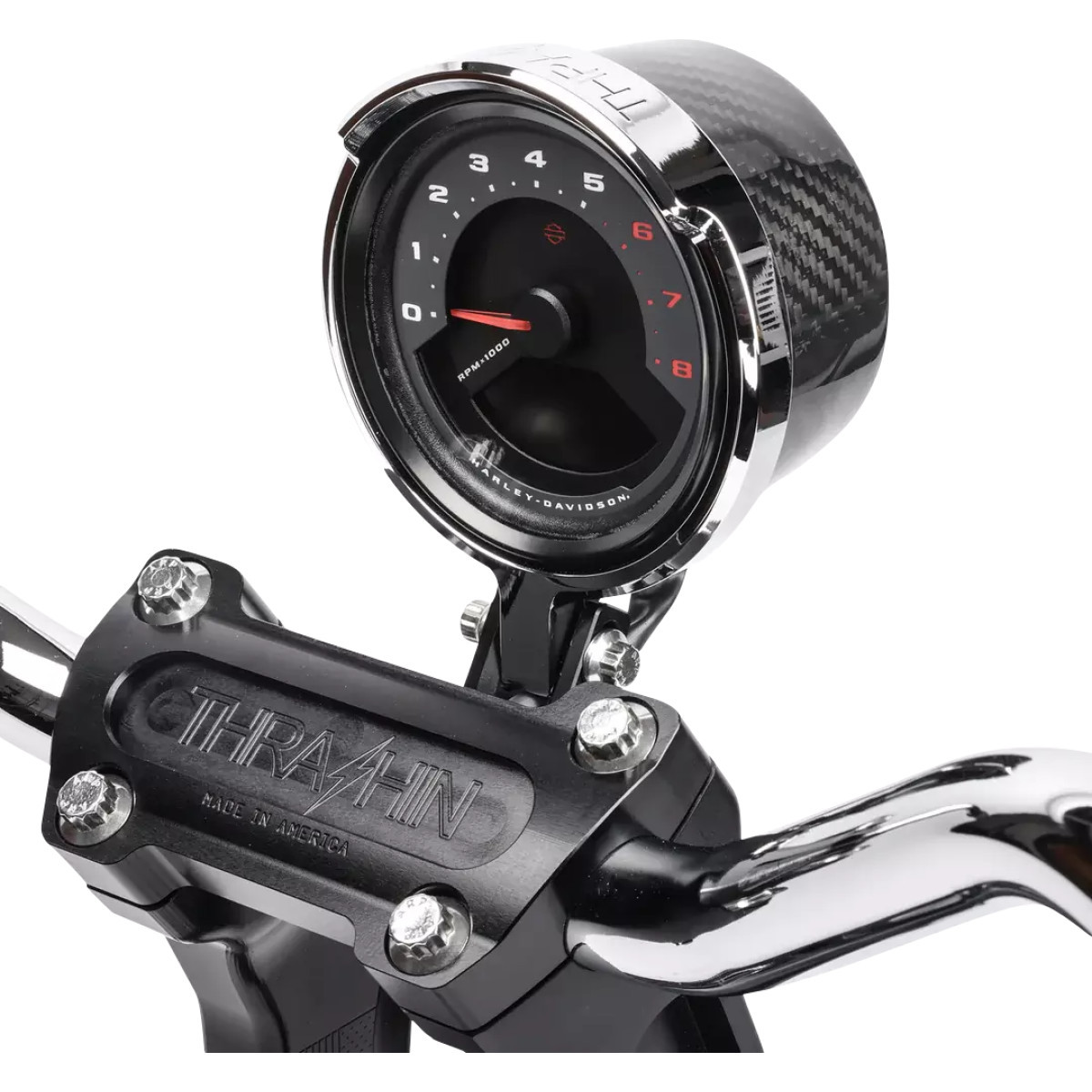 Thrashin Supply CO. #TSC-2710-3 - Gauge Relocation Kit - Chrome