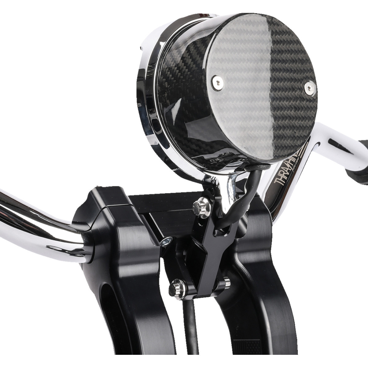 Thrashin Supply CO. #TSC-2710-3 - Gauge Relocation Kit - Chrome