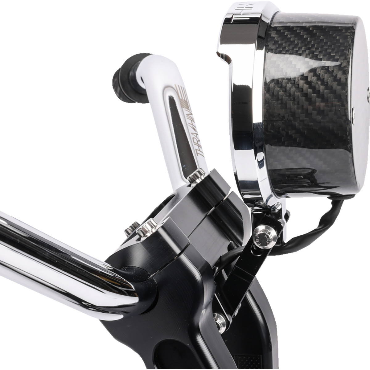 Thrashin Supply CO. #TSC-2710-3 - Gauge Relocation Kit - Chrome