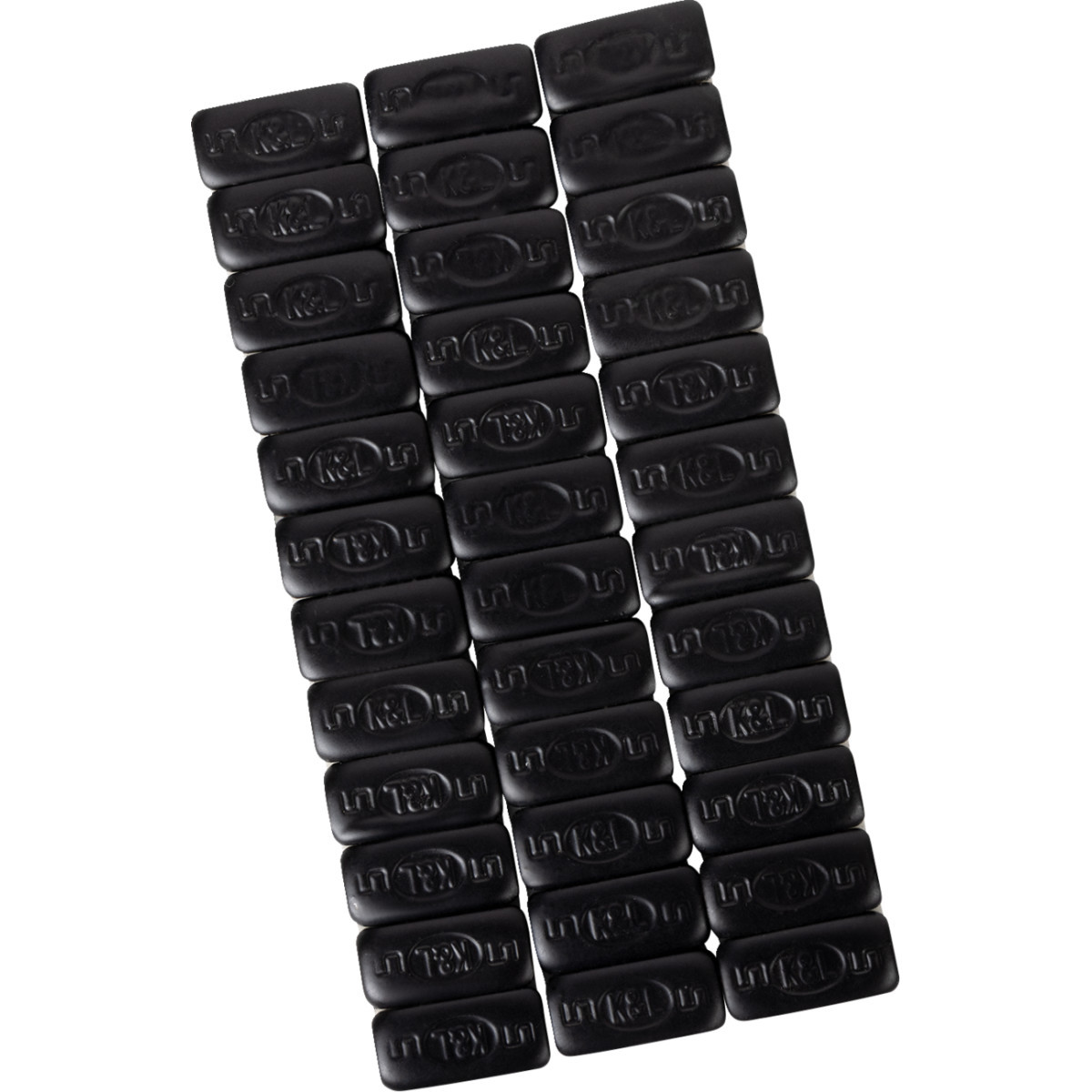 K&L Supply #32-2403 - Wheel Weights - Rectangle - Adhesive Stick-On - Black - 36 Pack
