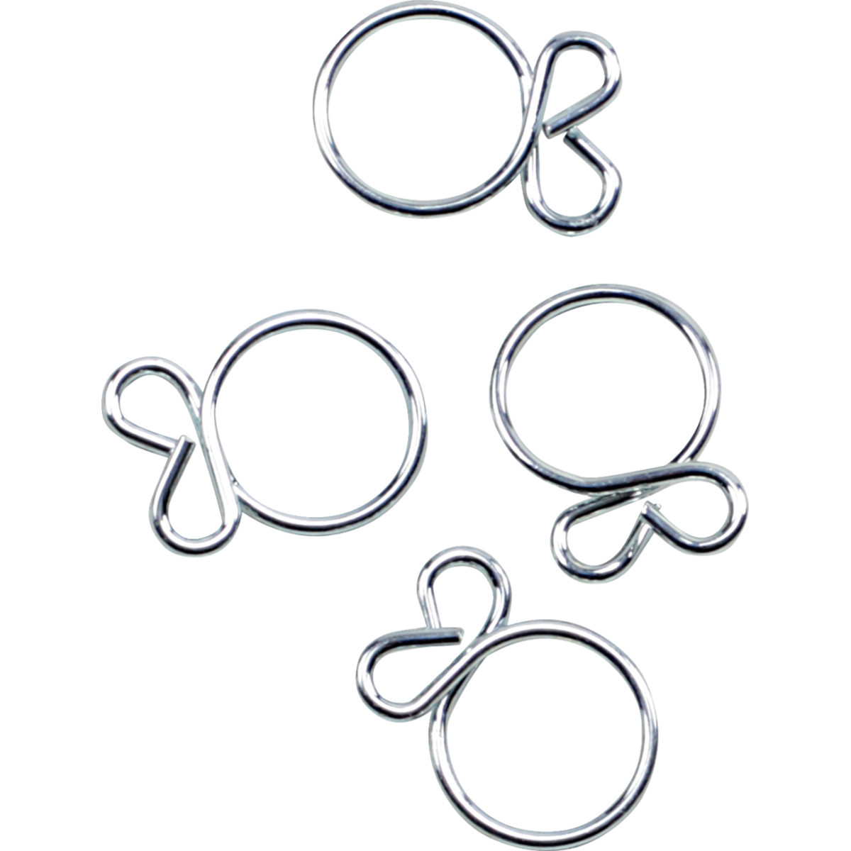 ALL Balls #FS00042 - Refill Clamp Kit - Fuel Line/Wire - Flat Ear - Silver - 11.5 mm - 4 Pack