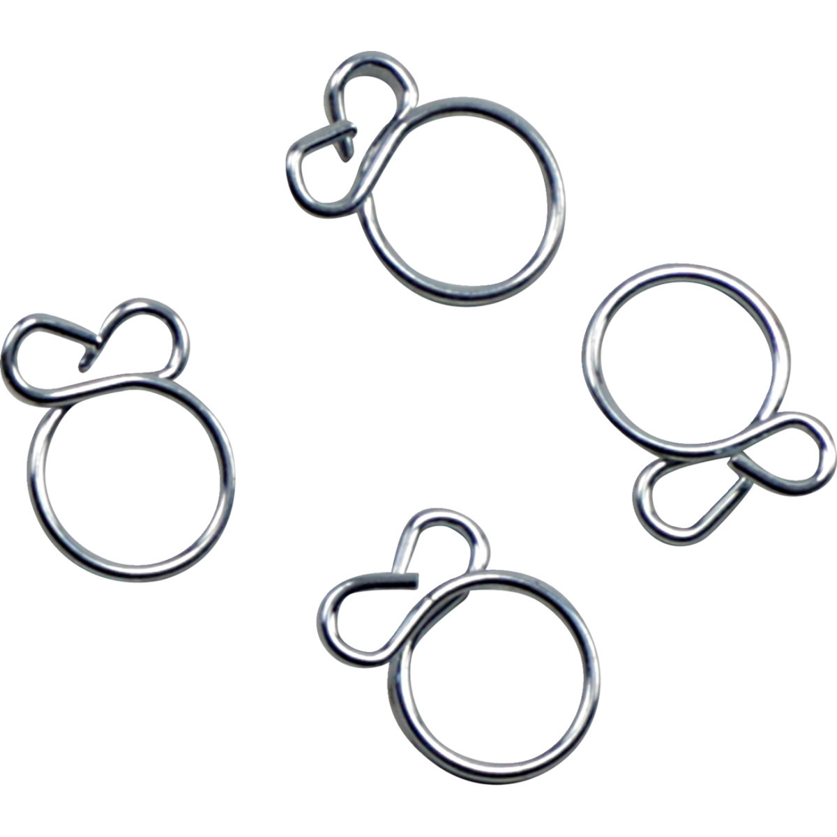 ALL Balls #FS00058 - Refill Clamp Kit - Fuel Line/Wire - Flat Ear - Silver - 7.6 mm - 4 Pack