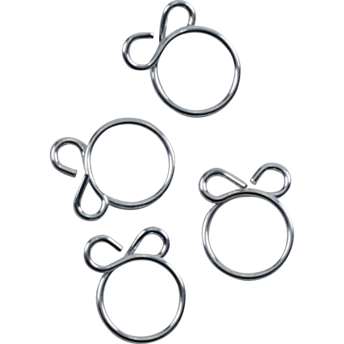 ALL Balls #FS00061 - Refill Clamp Kit - Fuel Line/Wire - Flat Ear - Silver - 12.5 mm - 4 Pack
