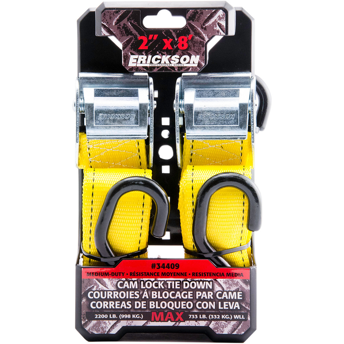 Erickson #34409 - Cam-Lock Tie-Downs - 2" x 8'