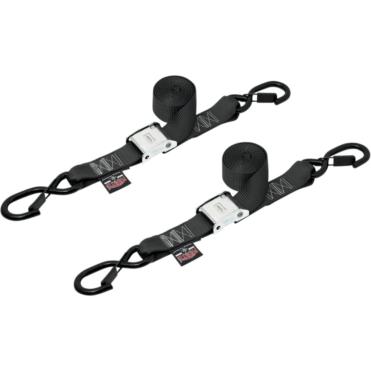 Powertye MFG. #28622-S - Cam Tie-Downs - 1-1/2" x 5-1/2' - Black