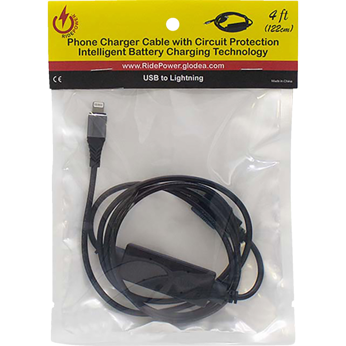 Ridepower #RP1248USBLHT4FT - USB to Lightning Cable - Charger - Single-End - 4'