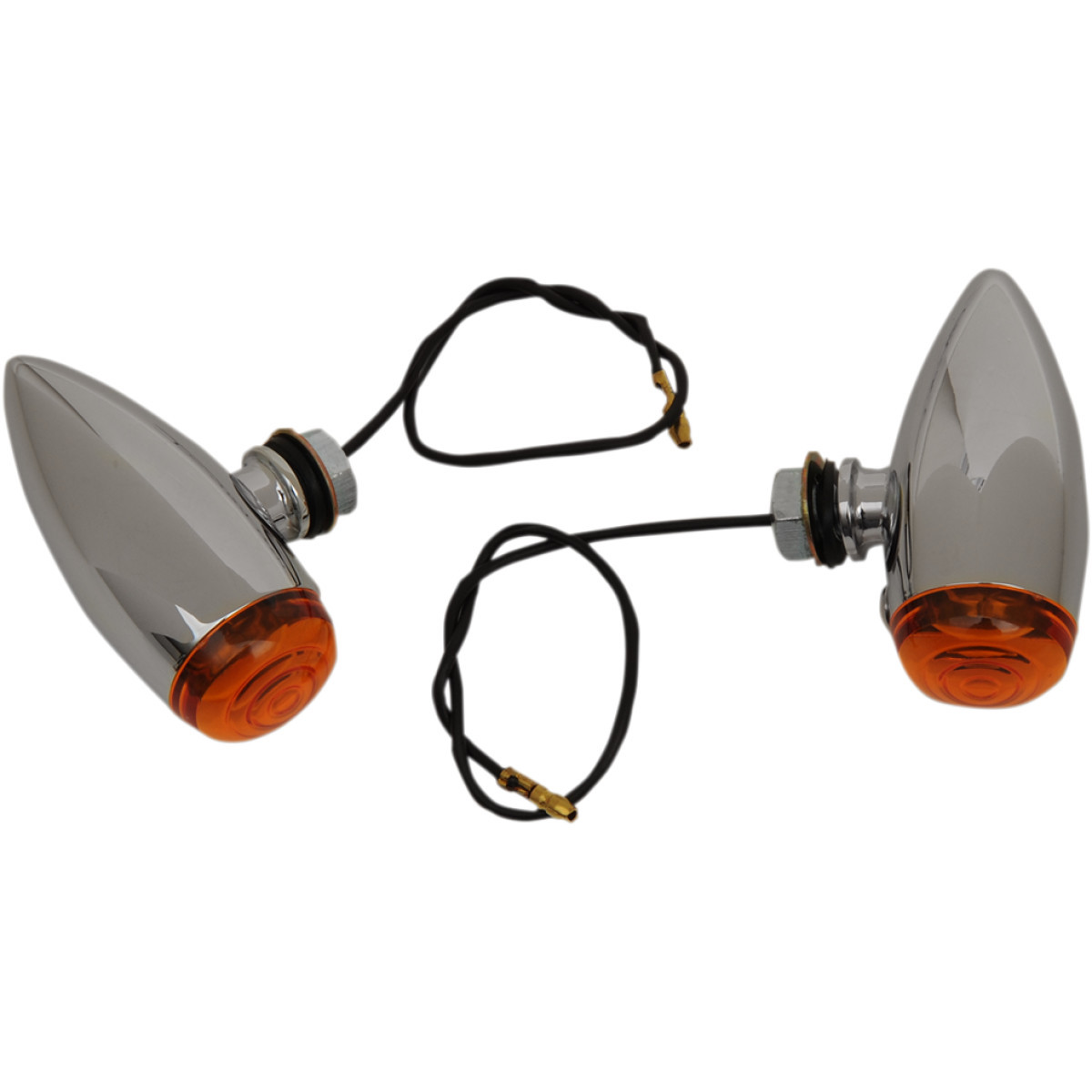 Drag Specialties - BulletvMarker Lights - LED - Amber Lens - Chrome