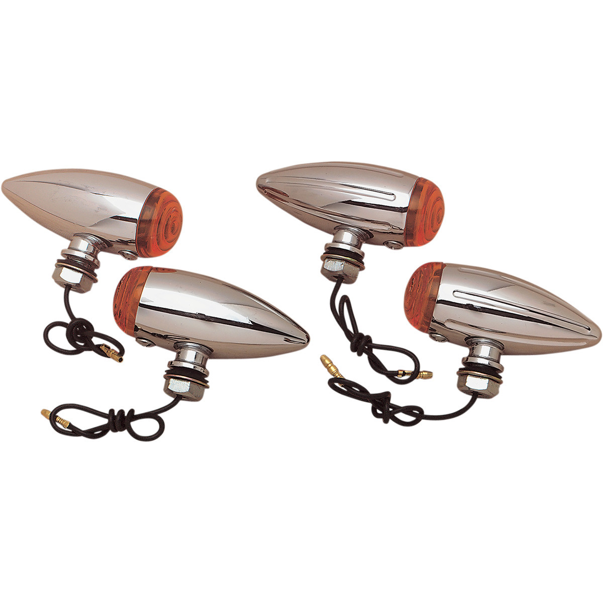 Drag Specialties - BulletvMarker Lights - LED - Amber Lens - Chrome