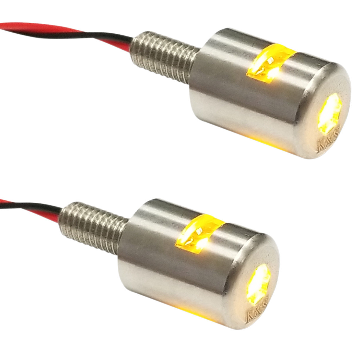 K&S Technologies #25-9180 - Three-Beam License Plate Bolt Lights - Amber