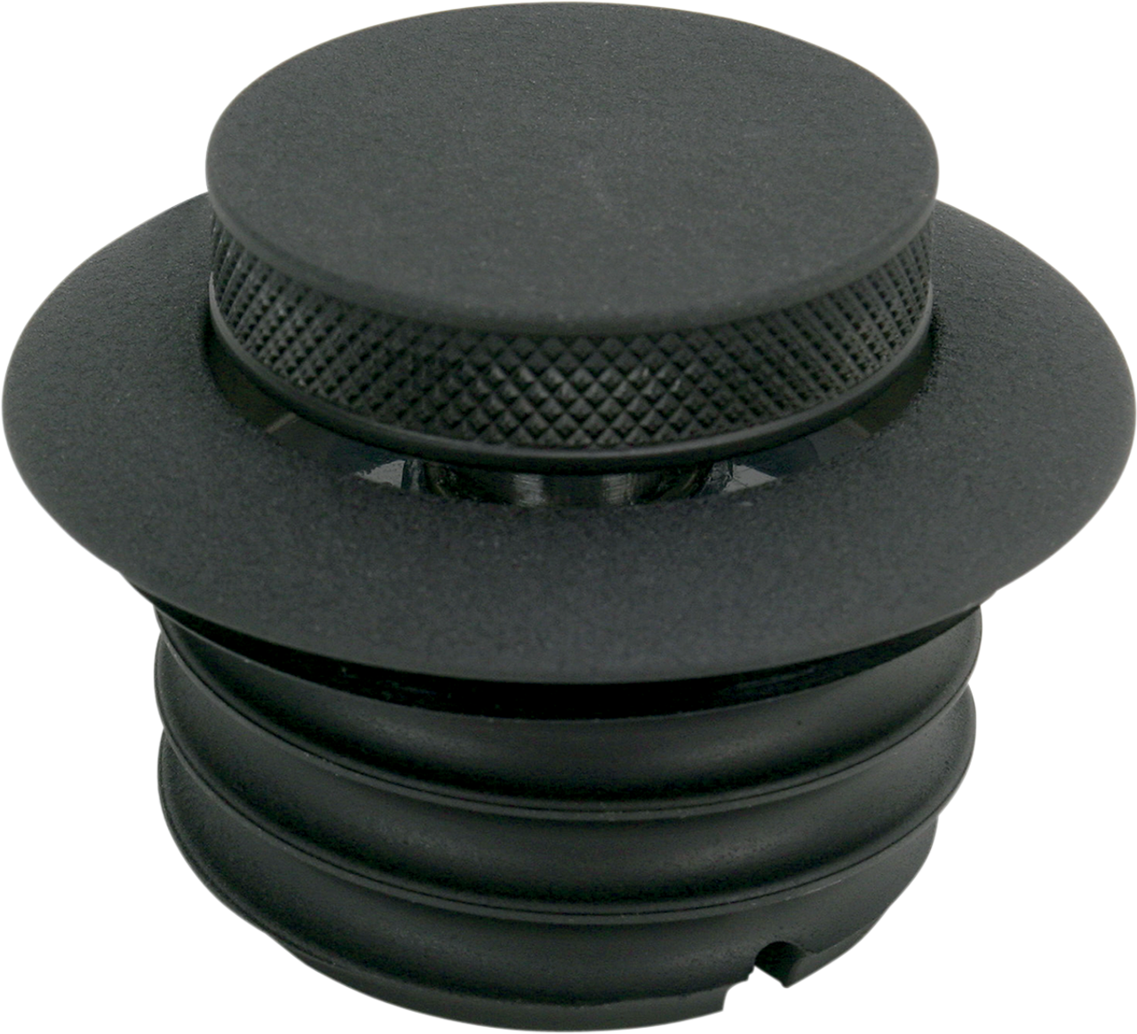 Drag Specialties #03-329B-B - Gas Cap - Non-Vented Pop-Up - Black Wrinkle