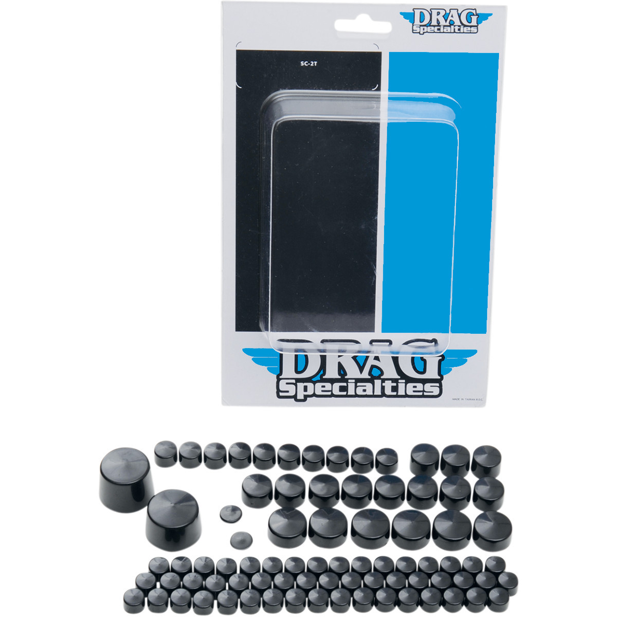 Drag Specialties - Bolt Cover Kit - Standard/Engine - Black - '07-'10 Softail