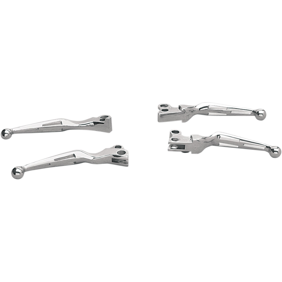 Drag Specialties - Slotted Wide Blade Lever Set - Chrome