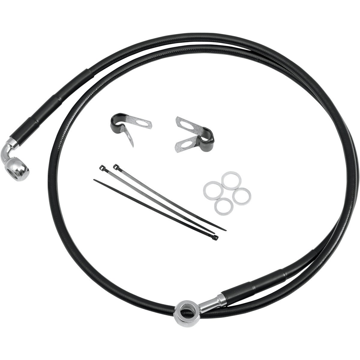 Drag Specialties - Brake Line - Front (Upper) - Black
