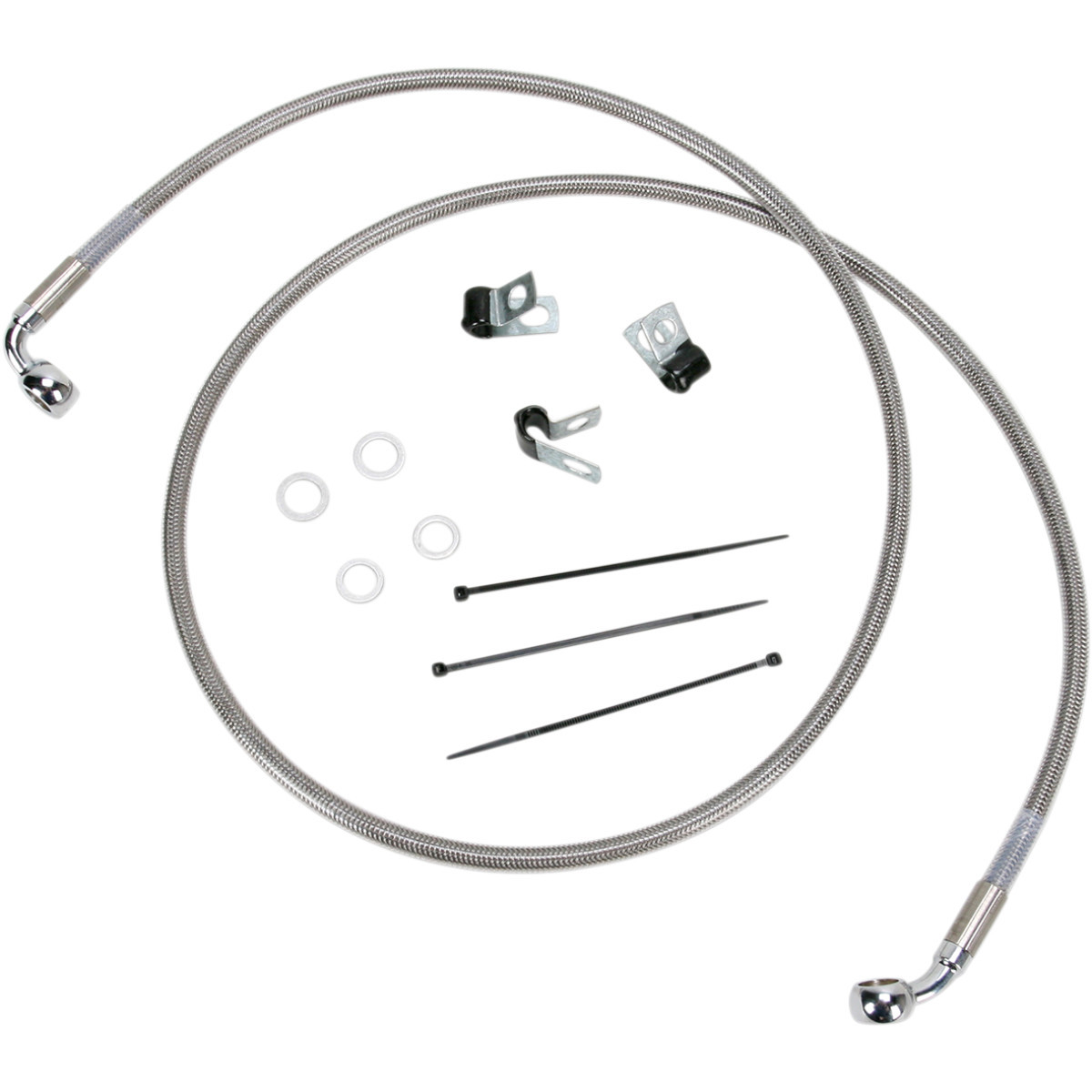 Drag Specialties - Brake Line - Front - 6" - Stainless Steel