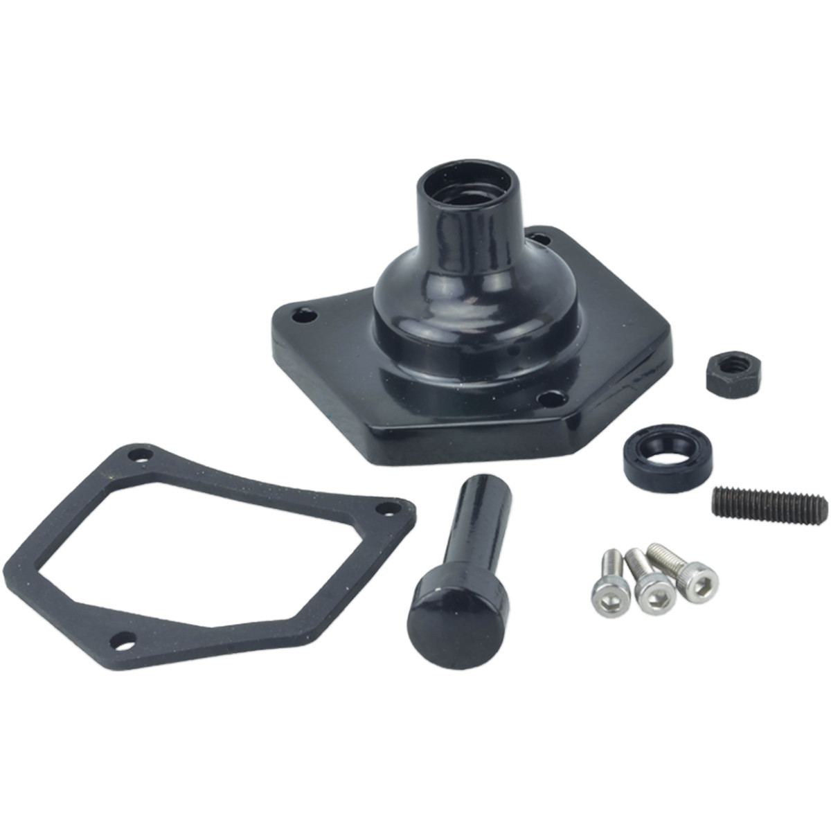 Drag Specialties - End Cover - Solenoid/Starter Button - Gloss Black