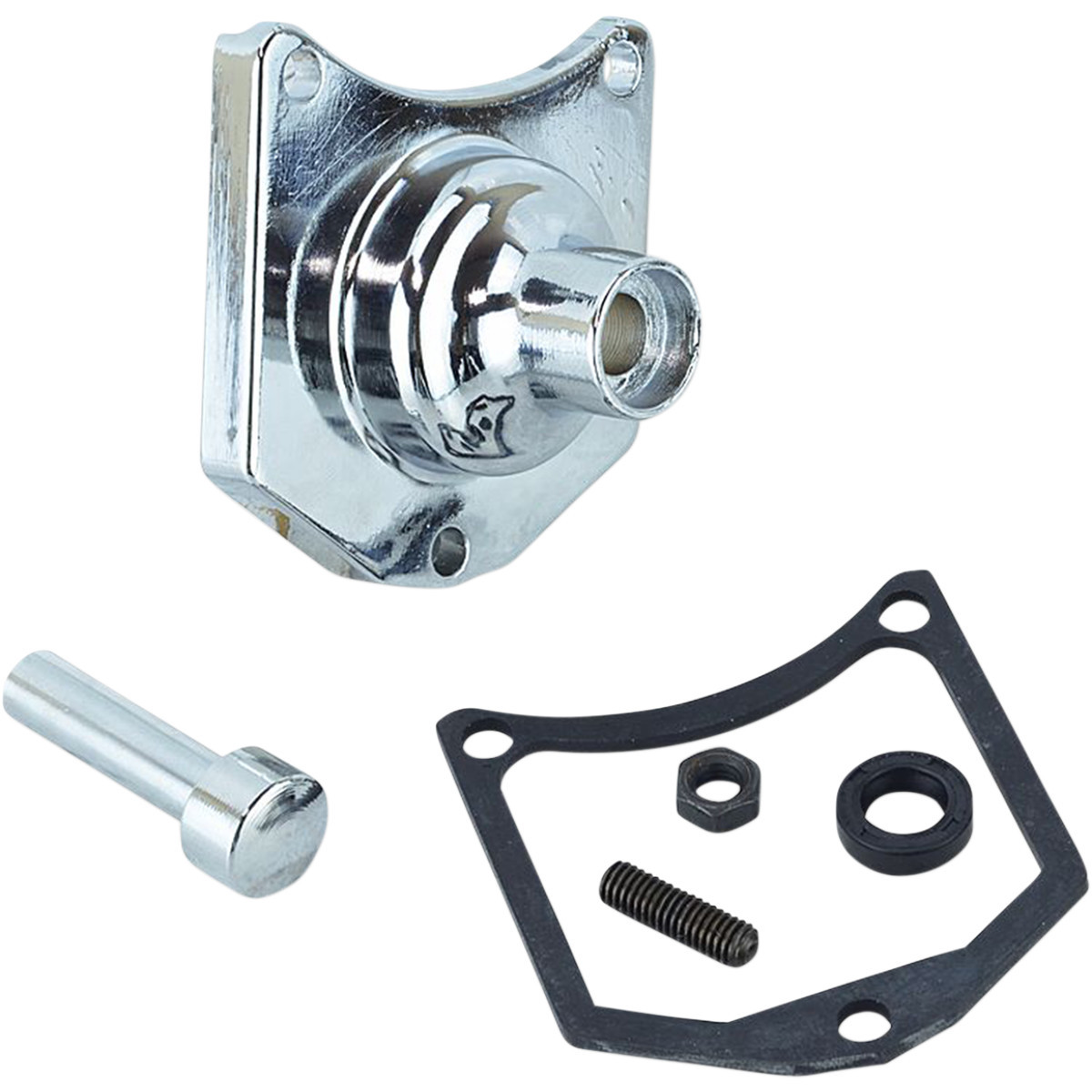 Drag Specialties - End Cover - Solenoid/Starter Button - Chrome