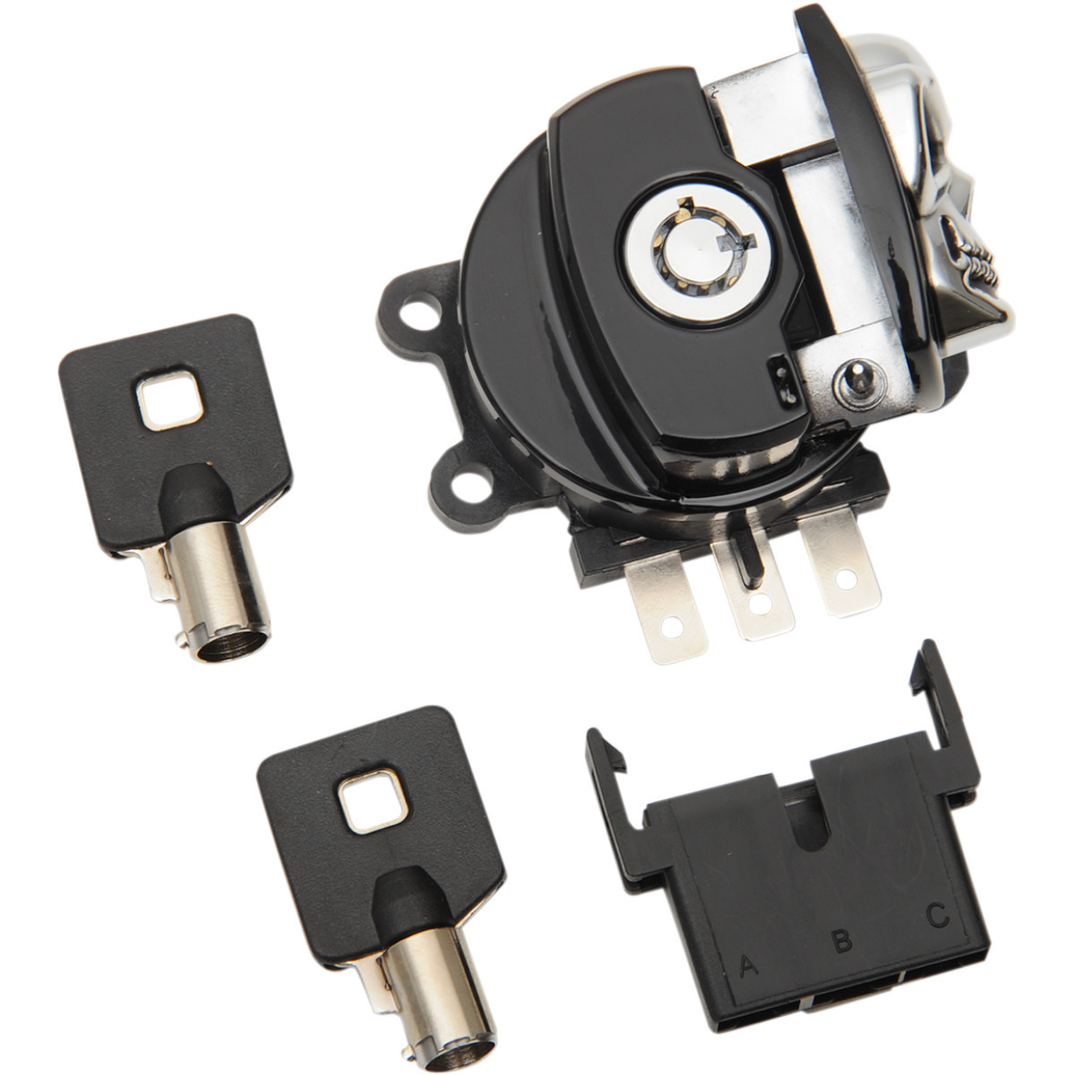Drag Specialties - Ignition Switch - Skull - Black