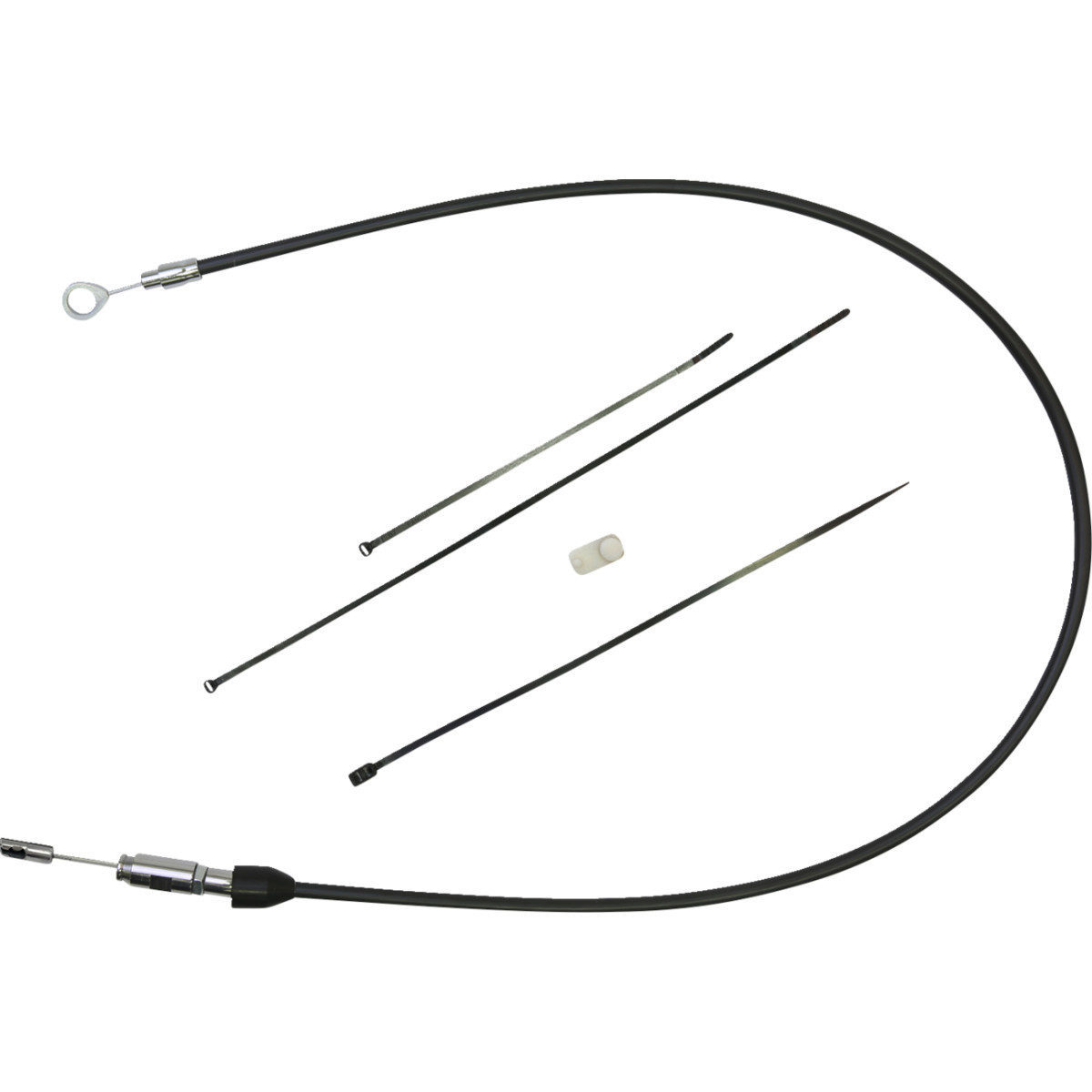 Drag Specialties - Quick Connect Clutch Cable - Upper - 34" - Black/Chrome