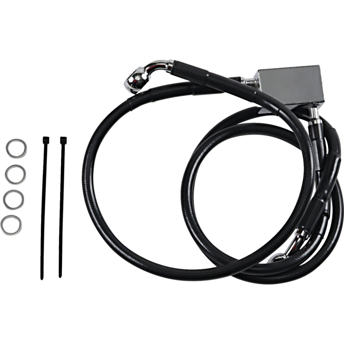 Drag Specialties - Brake Line - Rear - Black