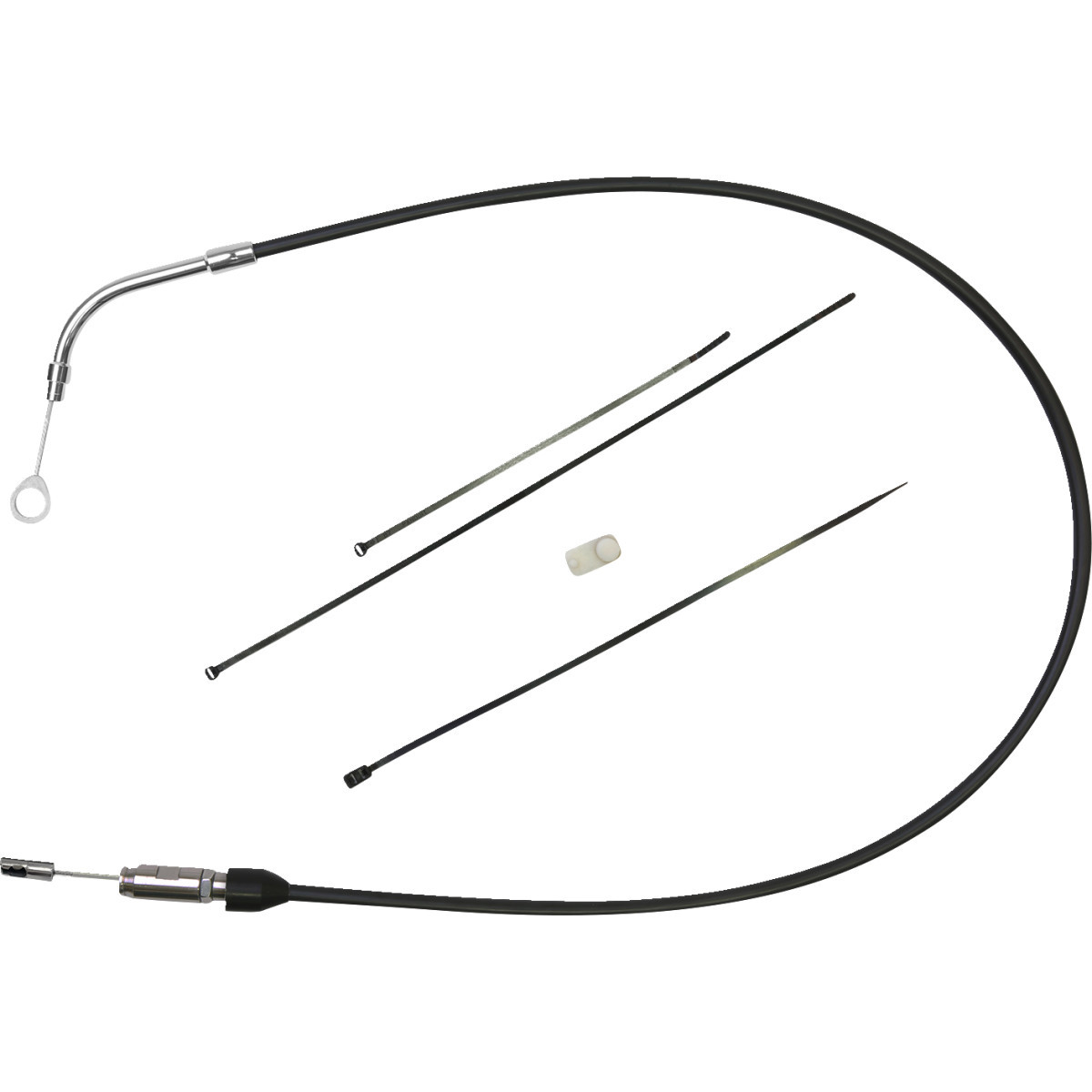 Drag Specialties - Quick Connect Clutch Cable - Upper - 39" - Black/Chrome