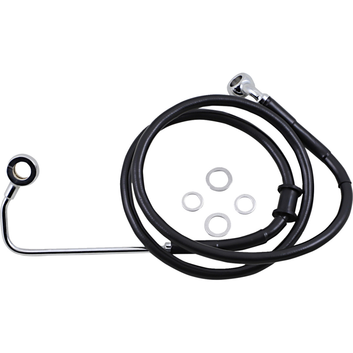 Drag Specialties - Brake Line - +8" - Black - '15-'17 Softail