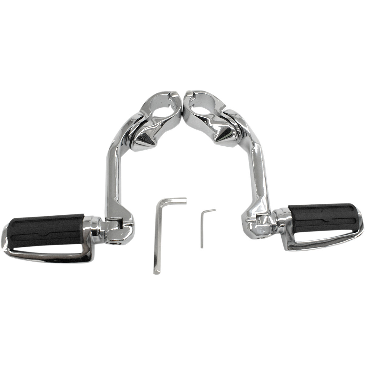 Rivco Products #MV125 - Highway Pegs With Mount - Chrome