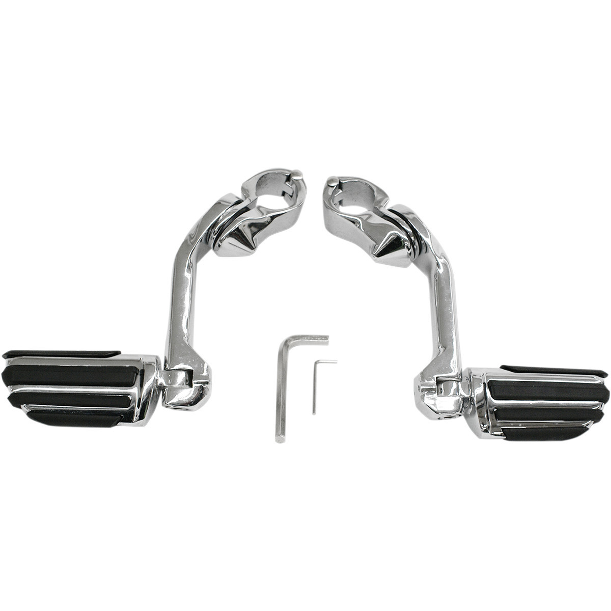 Rivco Products #MV120 - Highway Pegs With Mount - Chrome