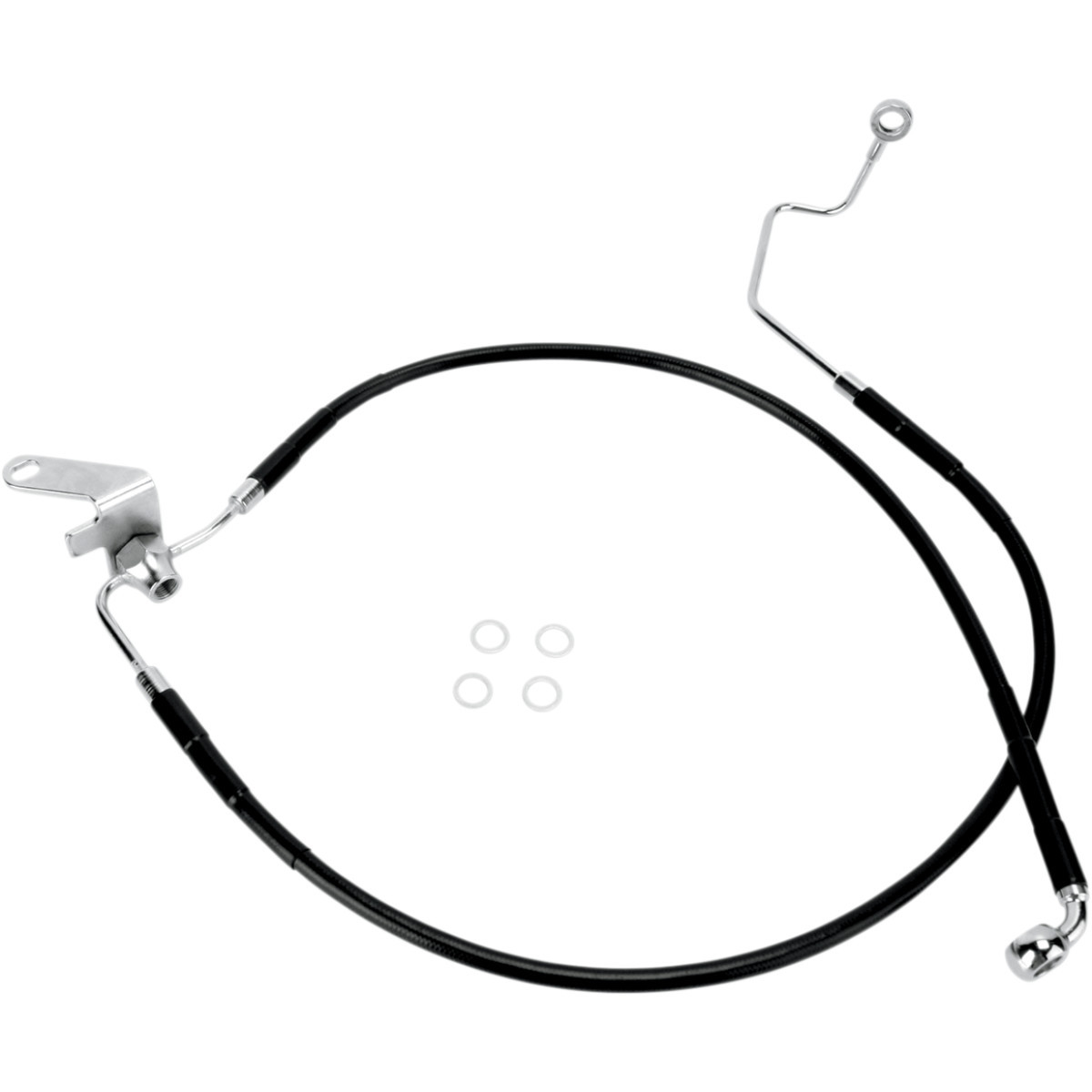 Drag Specialties - Brake Line - Rear - Black