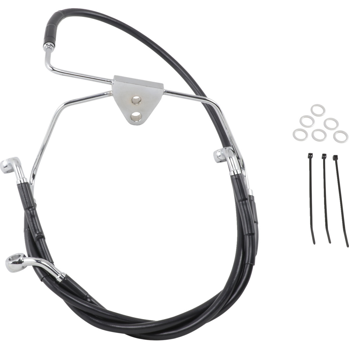 Drag Specialties - Brake Line - Front (Lower/Upper) - Black