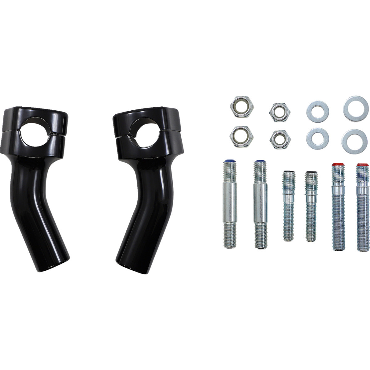 Baron #BA-7410B - Kickback Handlebar Risers - 1" - Black