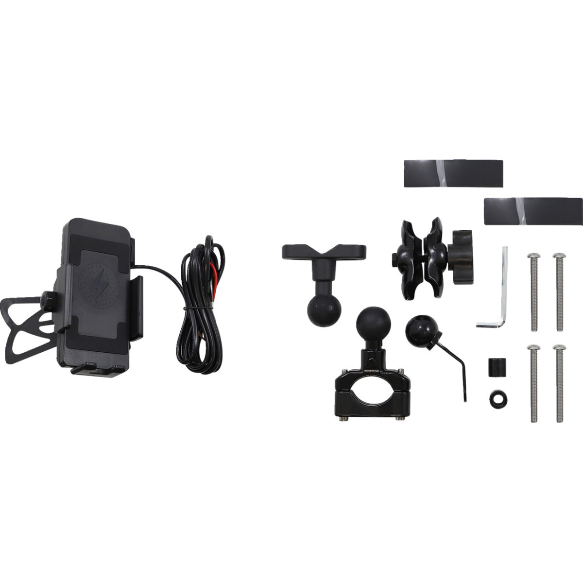Ridepower #RPPMMTLBKBW12 - Phone Holder Ball Mount - Wireless Charging
