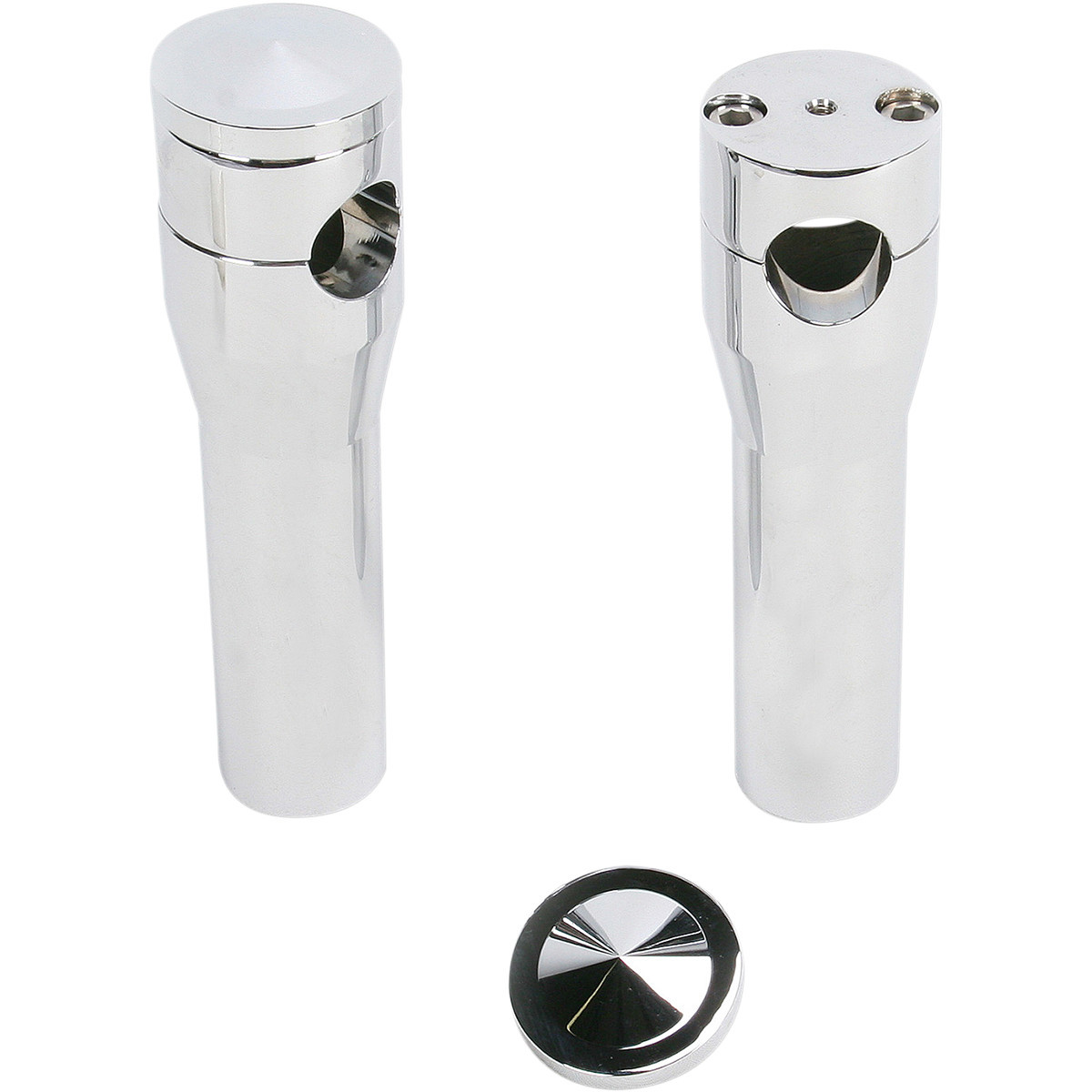 Accutronix #HRS1356-C - Elite Custom Billet Aluminum Risers - Springer - 6" - Chrome