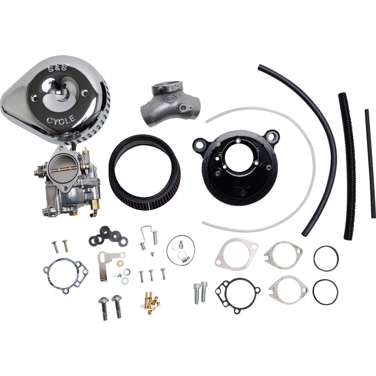 S&S Cycle #110-0150 - Super G Carburetor with Stealth Air Cleaner Kit - Chrome - Twin Cam