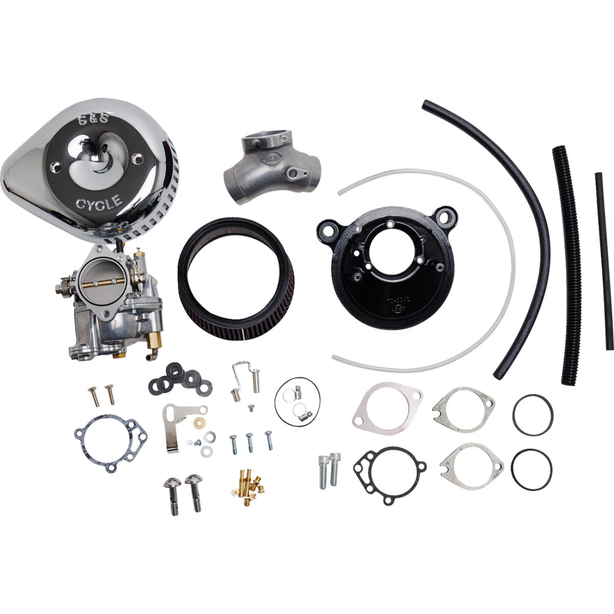 S&S Cycle #110-0152 - Super G Carburetor with Stealth Air Cleaner Kit - Chrome - Twin Cam