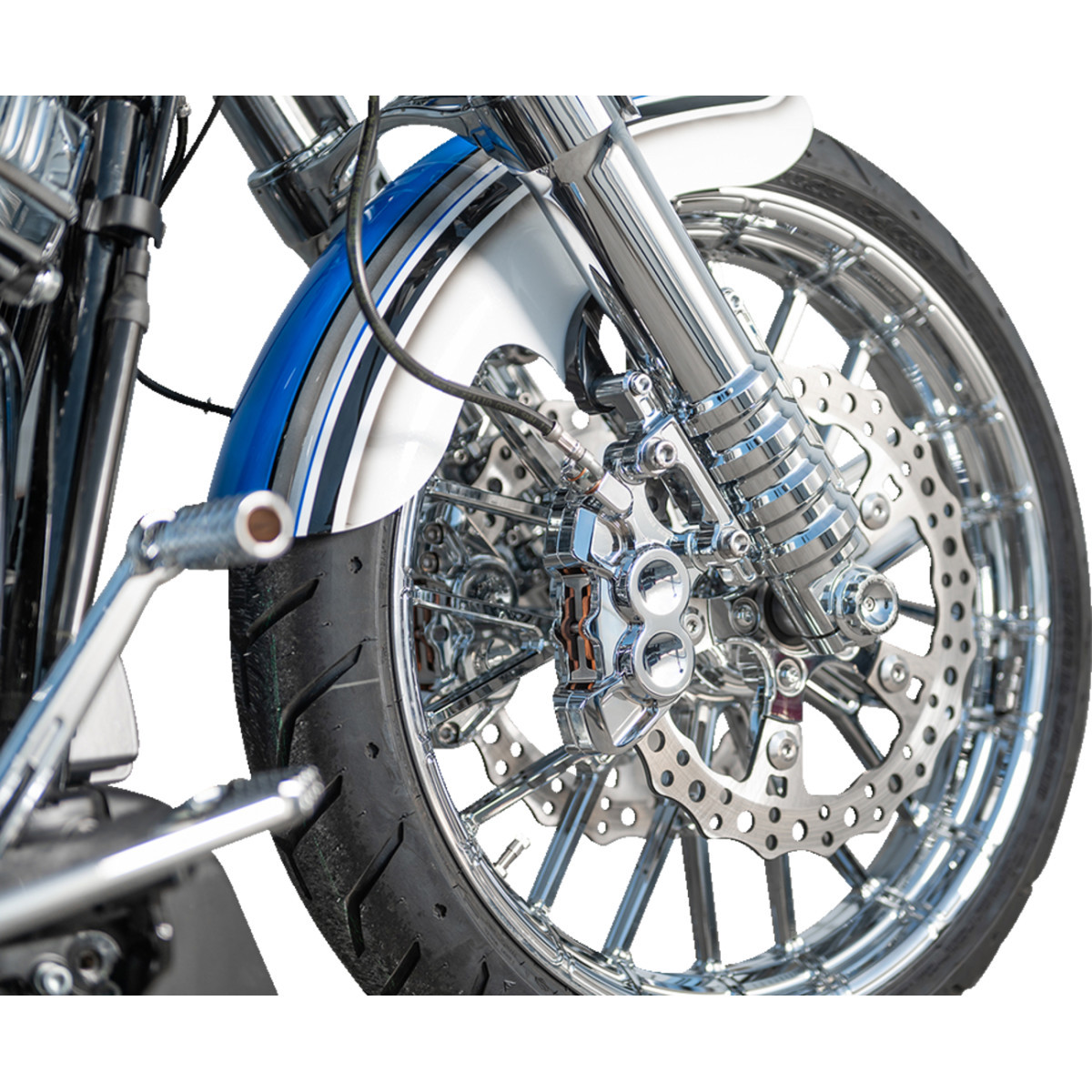 Arlen Ness #120-011 - Fork Legs - 49 mm - Chrome - For Factory Brake Caliper