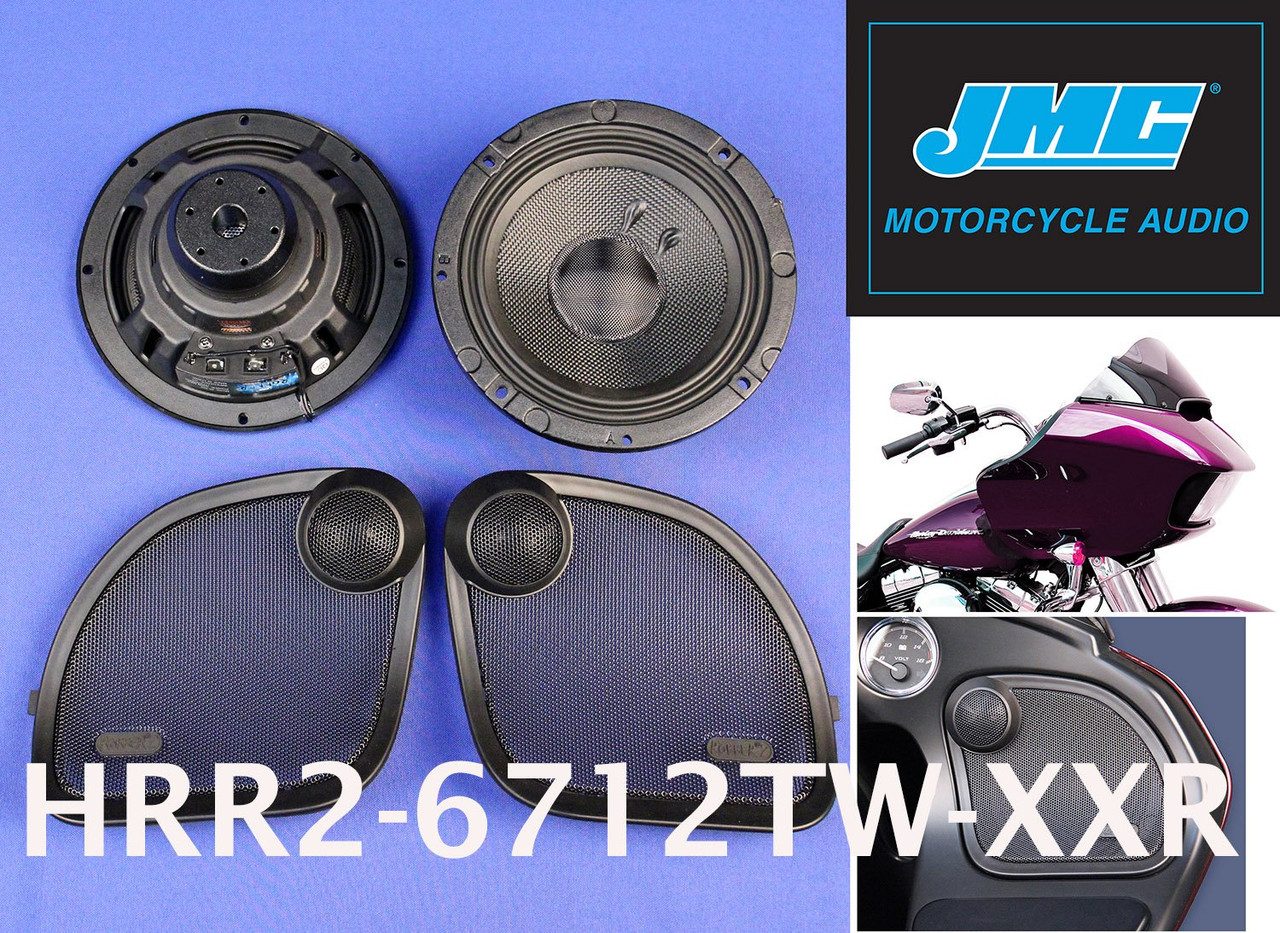 JMC ROKKER-2 6.71 Fairing Speaker Kit w/Grill-Tweeter 15-23 Harley RoadGlide 15-24 Ultra/CVO Ultra