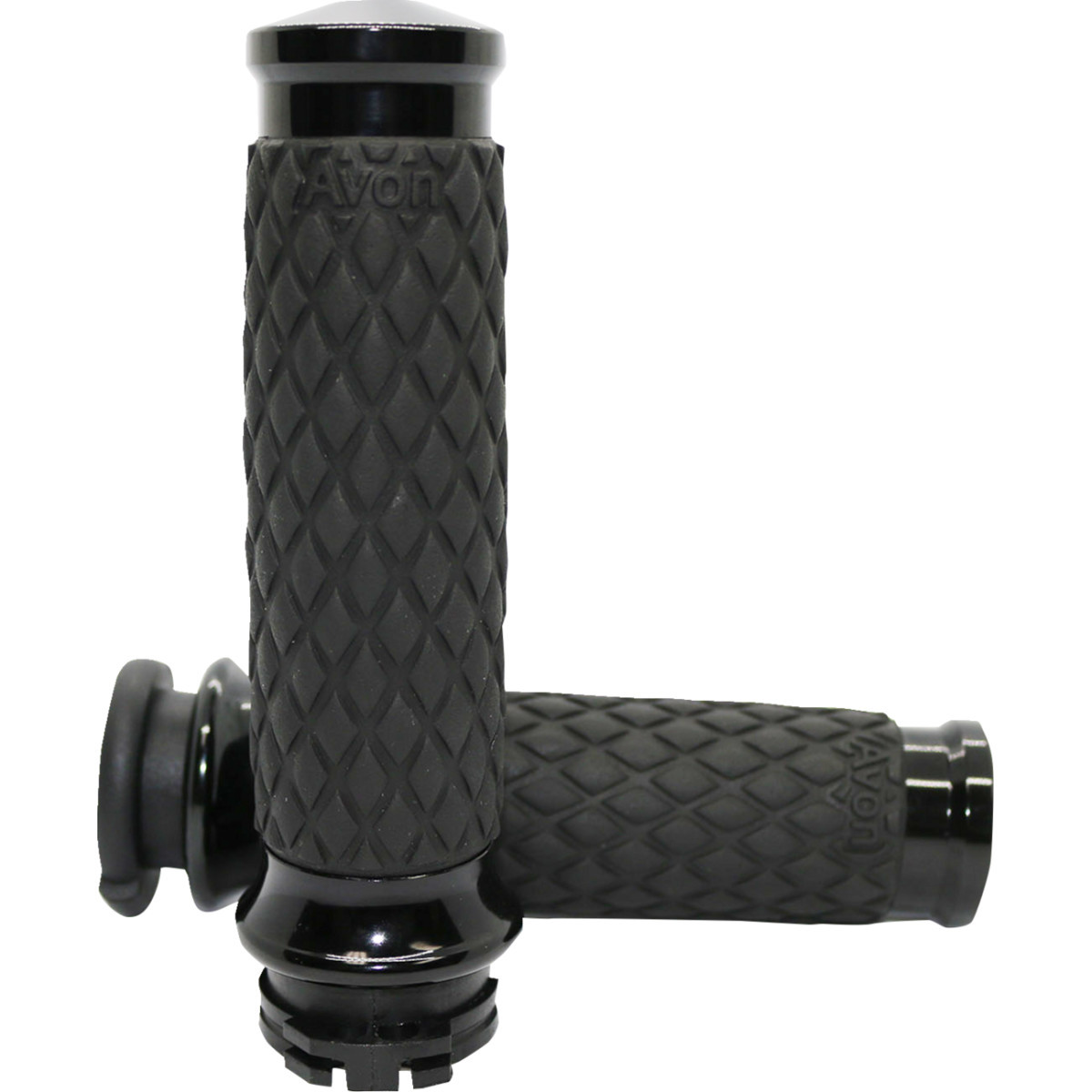 Avon Grips #DIA-65-ANO-FLY - Diamond Contour Grips - Black - TBW