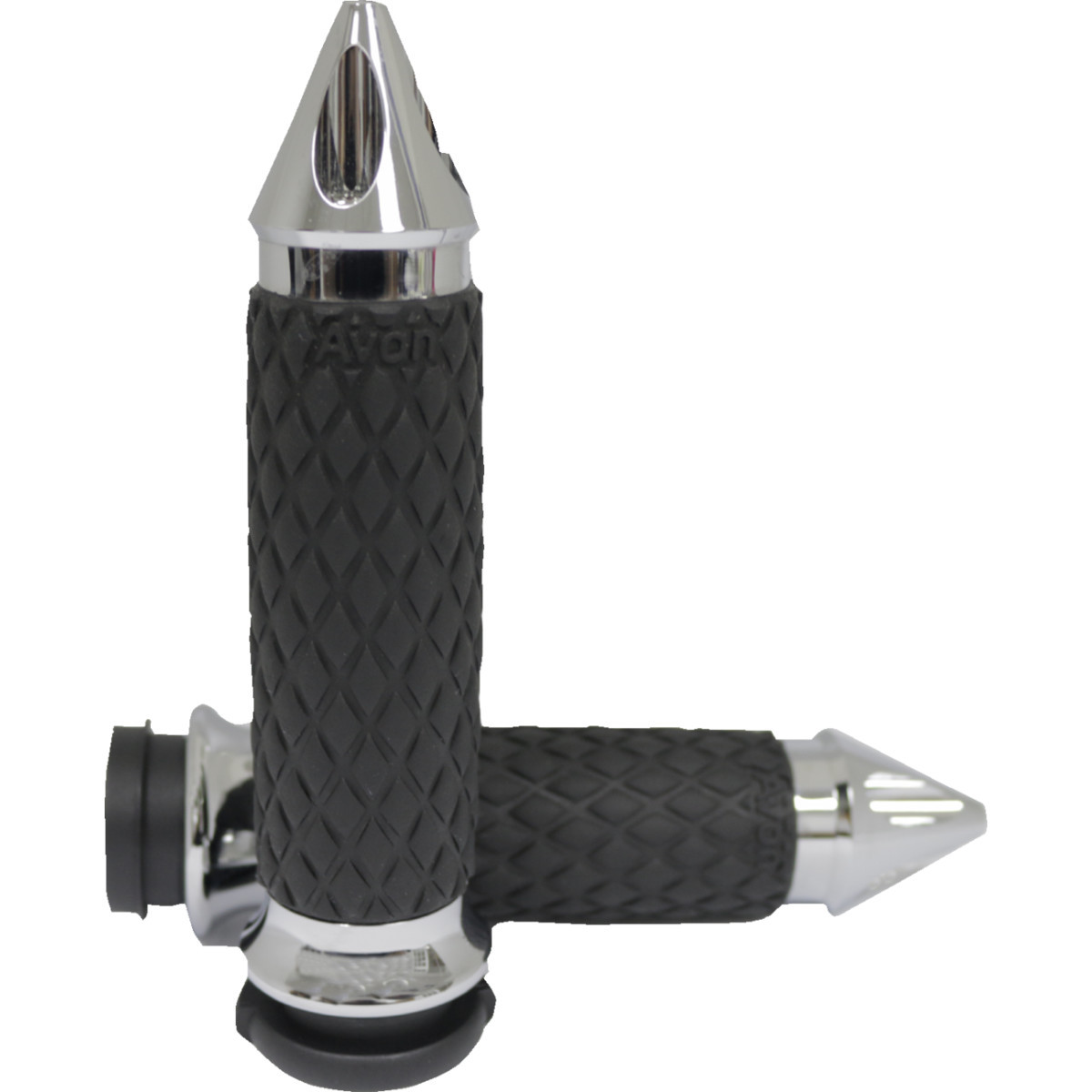 Avon Grips #DIA-60-CH-FL-SP - Diamond Contour Grips - Spike - Chrome - TBW