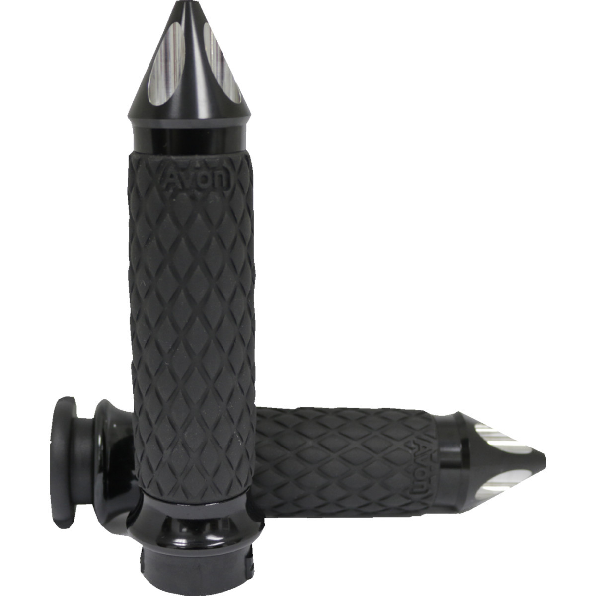 Avon Grips #DIA-65-AN-FL-SP - Diamond Contour Grips - Spike - Black - TBW