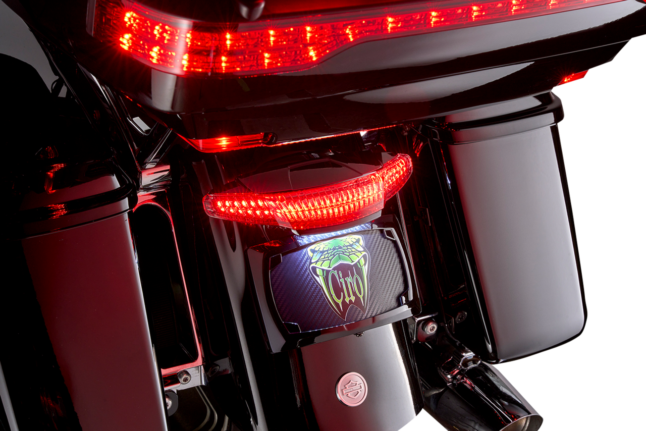 Ciro #40454 - Taillight/License Plate Mount - Smoke Lens - Black