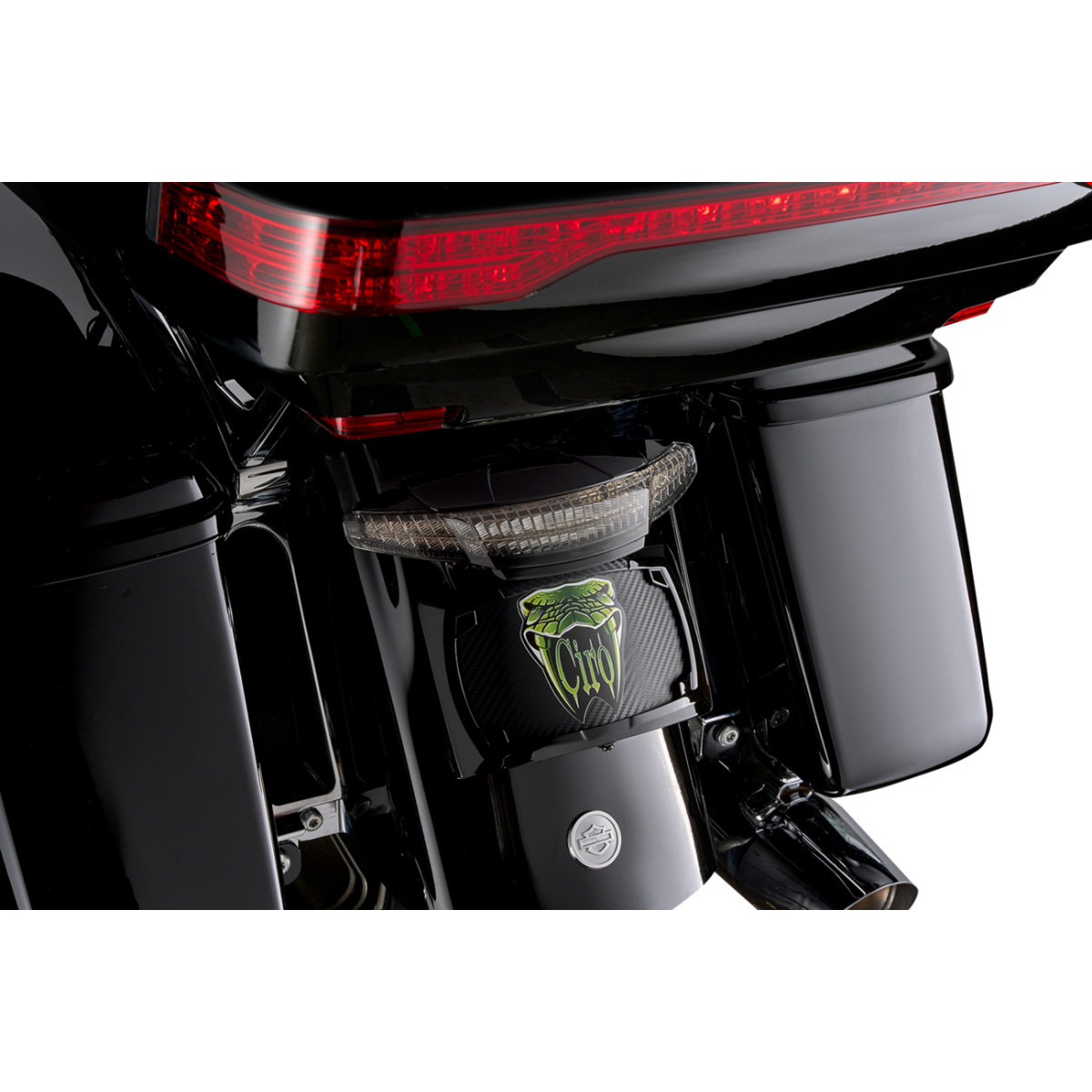 Ciro #40454 - Taillight/License Plate Mount - Smoke Lens - Black