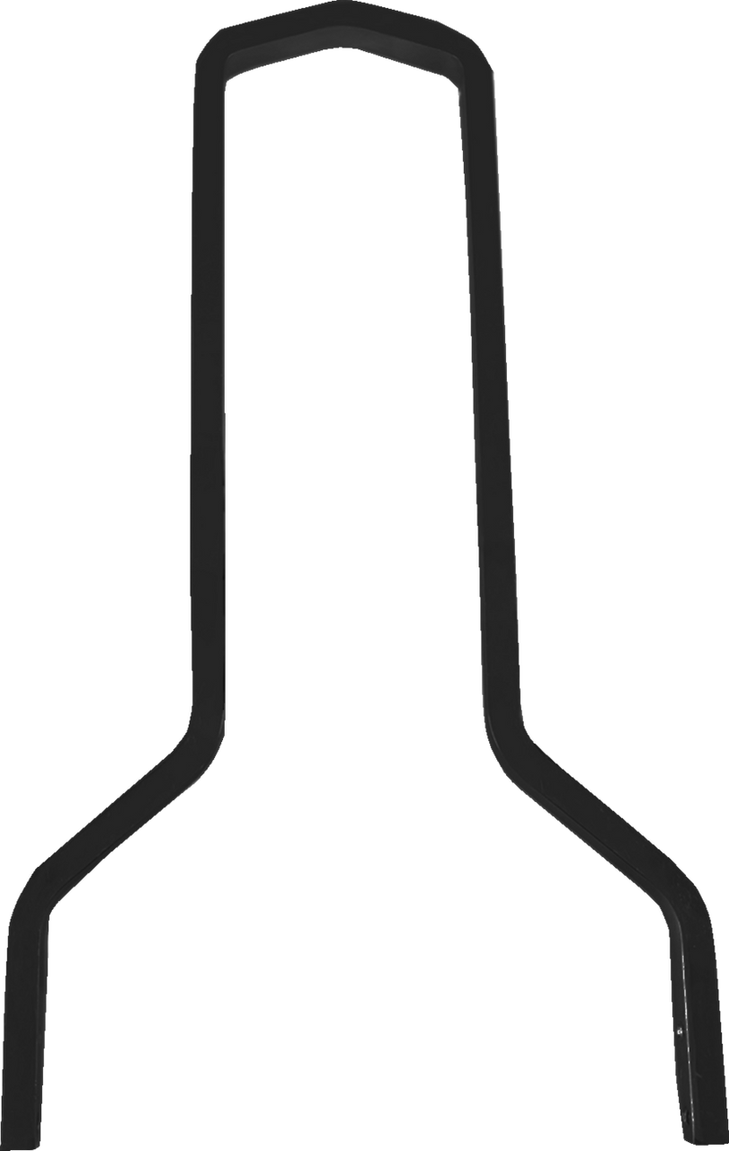 Drag Specialties Square Sissy Bar - Tall - Black - 15.5" H x 11" W