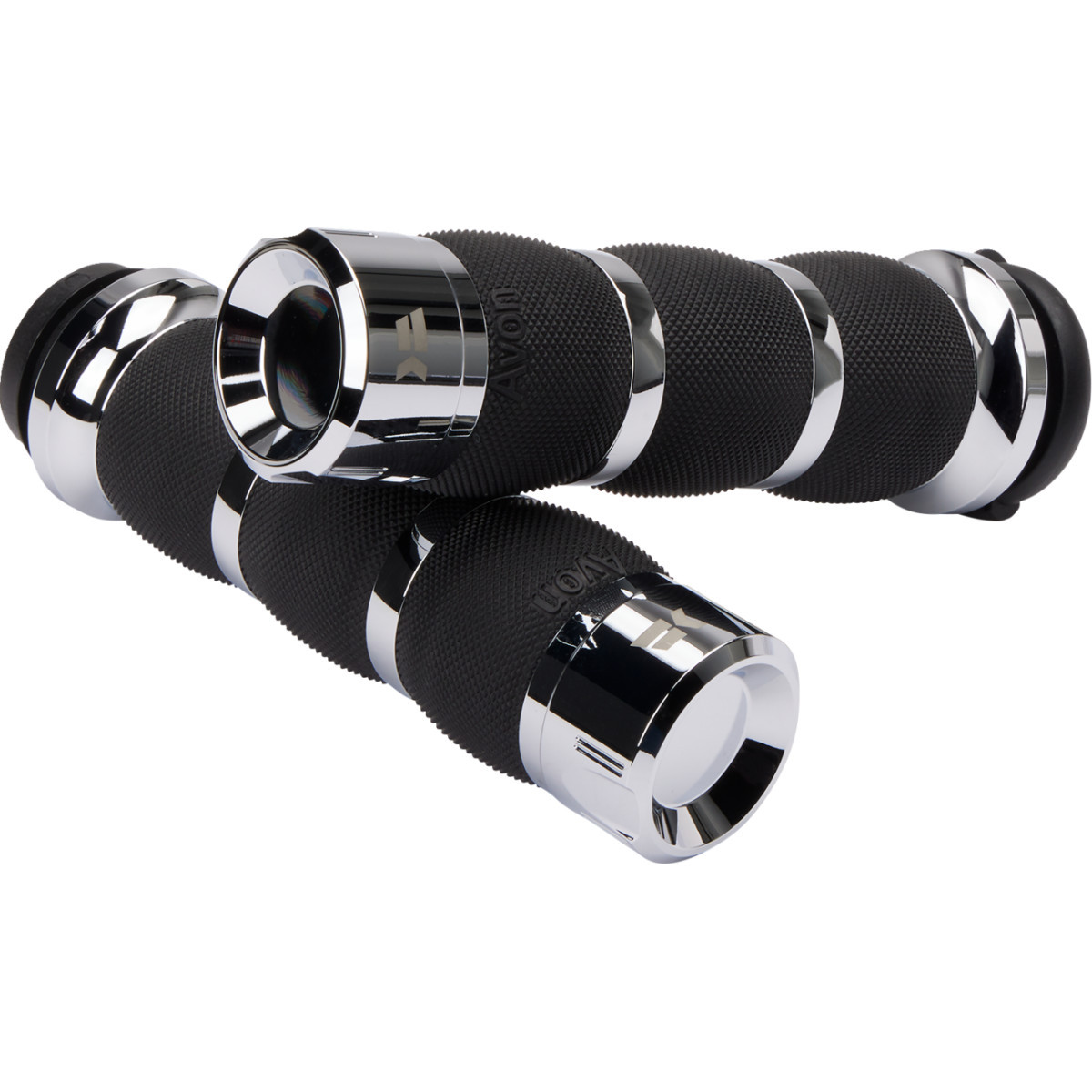 Khrome Werks #500195 - Klassic Grips - Air Cushion - TBW - Chrome