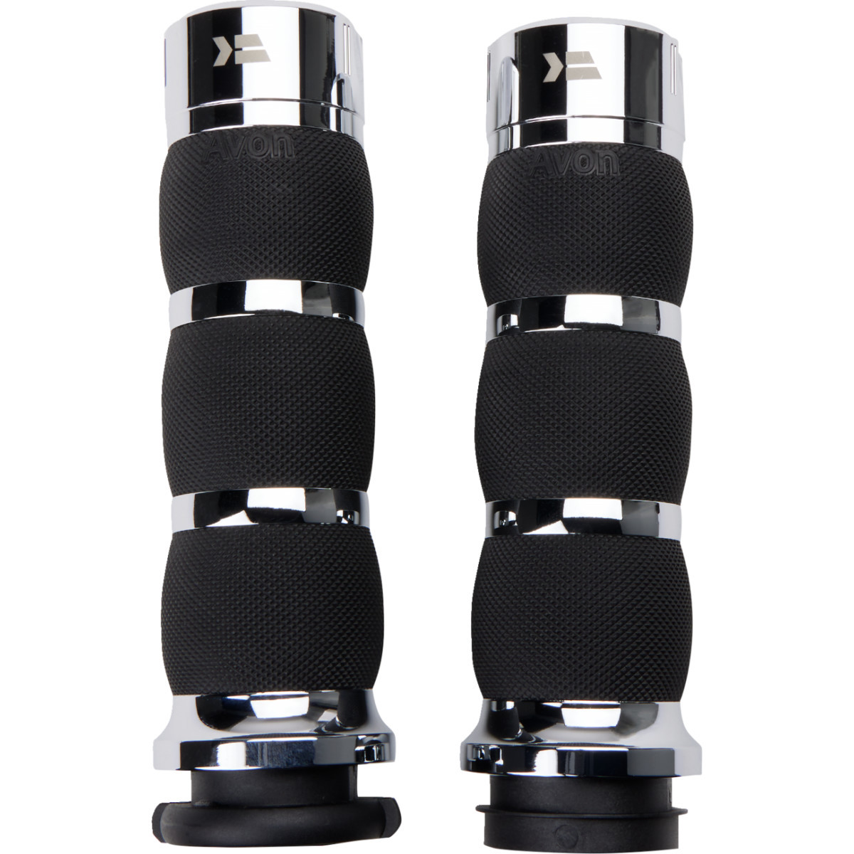 Khrome Werks #500195 - Klassic Grips - Air Cushion - TBW - Chrome