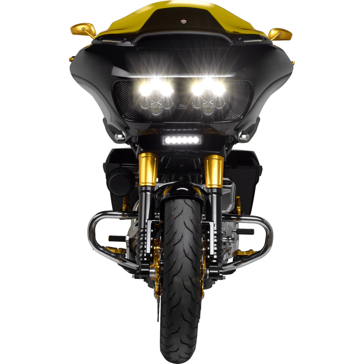 Klock Werks #KWW-01-0662 - Kolor Flare® Windshield - 6" - Yellow - '15-'25 FLTR